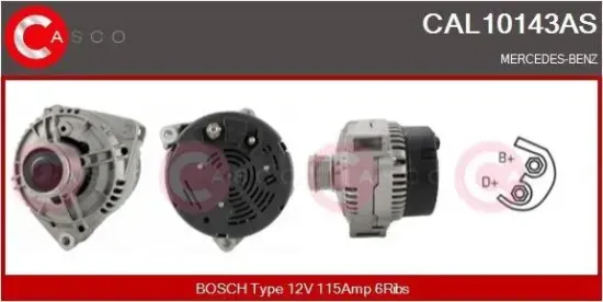 Generator 12 V CASCO CAL10143AS Bild Generator 12 V CASCO CAL10143AS