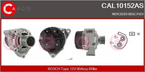 Generator 12 V CASCO CAL10152AS Bild Generator 12 V CASCO CAL10152AS