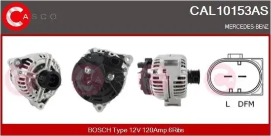 Generator 12 V CASCO CAL10153AS Bild Generator 12 V CASCO CAL10153AS