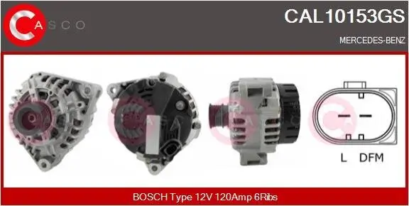 Generator 12 V CASCO CAL10153GS