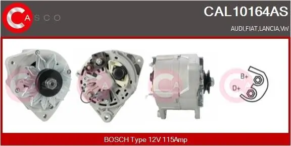 Generator 12 V CASCO CAL10164AS Bild Generator 12 V CASCO CAL10164AS