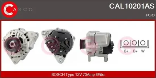 Generator 12 V CASCO CAL10201AS Bild Generator 12 V CASCO CAL10201AS