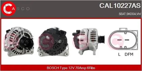 Generator 12 V CASCO CAL10227AS