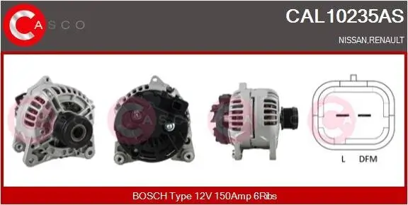 Generator 12 V CASCO CAL10235AS