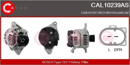 Generator 12 V CASCO CAL10239AS Bild Generator 12 V CASCO CAL10239AS