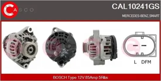 Generator 12 V CASCO CAL10241GS Bild Generator 12 V CASCO CAL10241GS