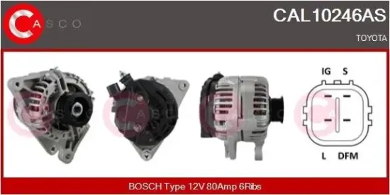 Generator 12 V CASCO CAL10246AS Bild Generator 12 V CASCO CAL10246AS