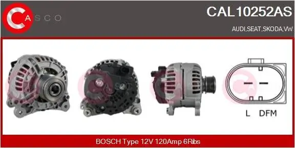 Generator 12 V CASCO CAL10252AS