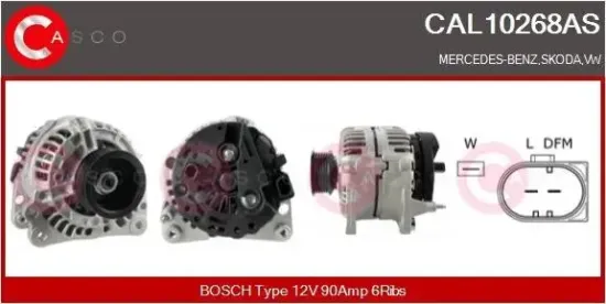 Generator 12 V CASCO CAL10268AS Bild Generator 12 V CASCO CAL10268AS