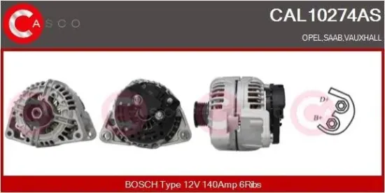 Generator 12 V CASCO CAL10274AS Bild Generator 12 V CASCO CAL10274AS