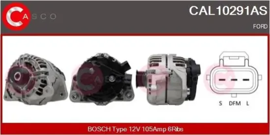 Generator 12 V CASCO CAL10291AS Bild Generator 12 V CASCO CAL10291AS