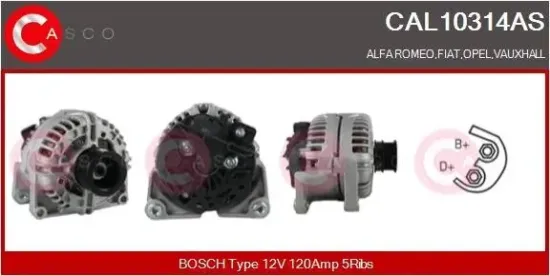 Generator 12 V CASCO CAL10314AS Bild Generator 12 V CASCO CAL10314AS