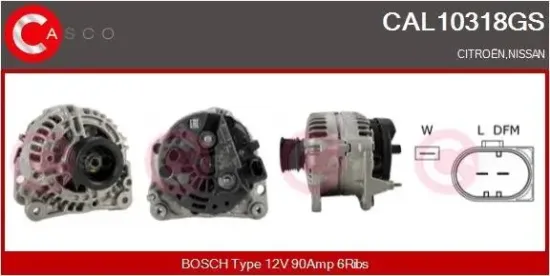 Generator 12 V CASCO CAL10318GS Bild Generator 12 V CASCO CAL10318GS