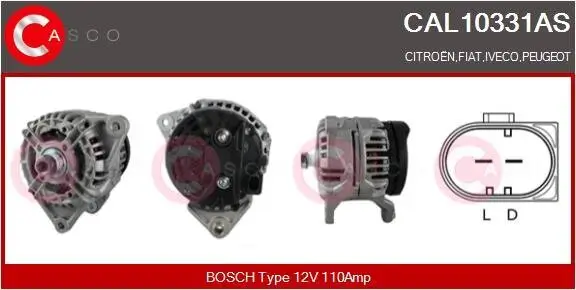 Generator 12 V CASCO CAL10331AS