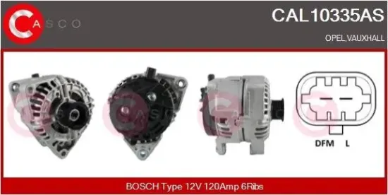 Generator 12 V CASCO CAL10335AS Bild Generator 12 V CASCO CAL10335AS