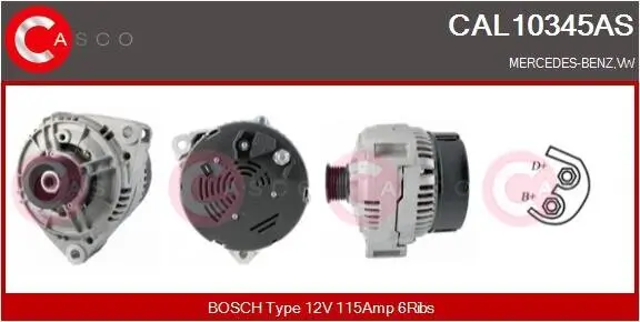 Generator 12 V CASCO CAL10345AS