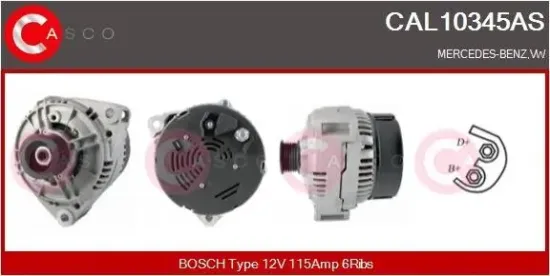 Generator 12 V CASCO CAL10345AS Bild Generator 12 V CASCO CAL10345AS