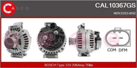 Generator 12 V CASCO CAL10367GS Bild Generator 12 V CASCO CAL10367GS