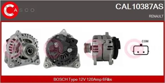 Generator 12 V CASCO CAL10387AS