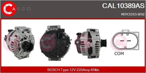 Generator 12 V CASCO CAL10389AS Bild Generator 12 V CASCO CAL10389AS