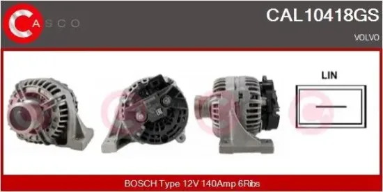 Generator 12 V CASCO CAL10418GS Bild Generator 12 V CASCO CAL10418GS