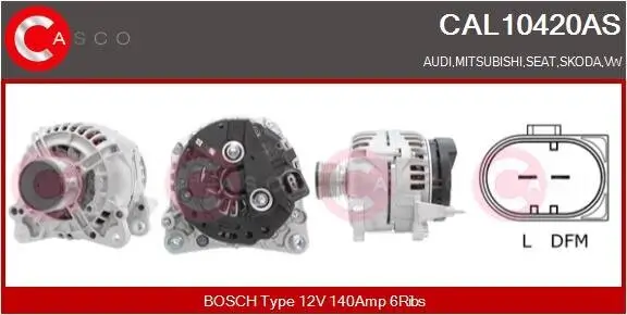 Generator 12 V CASCO CAL10420AS