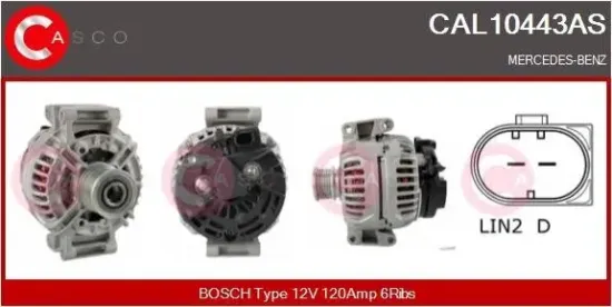 Generator 12 V CASCO CAL10443AS Bild Generator 12 V CASCO CAL10443AS