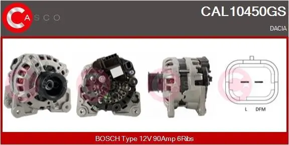 Generator 12 V CASCO CAL10450GS