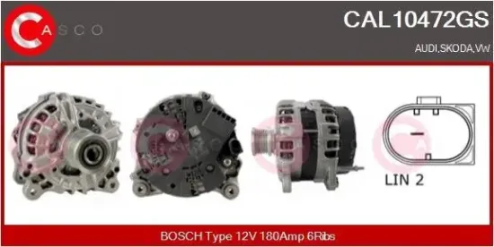 Generator 12 V CASCO CAL10472GS Bild Generator 12 V CASCO CAL10472GS