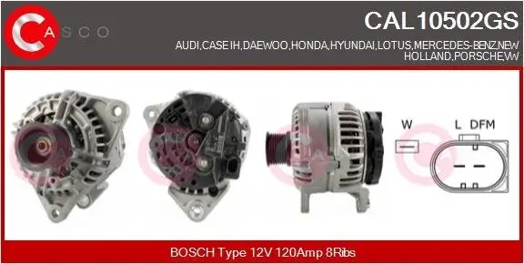 Generator 12 V CASCO CAL10502GS