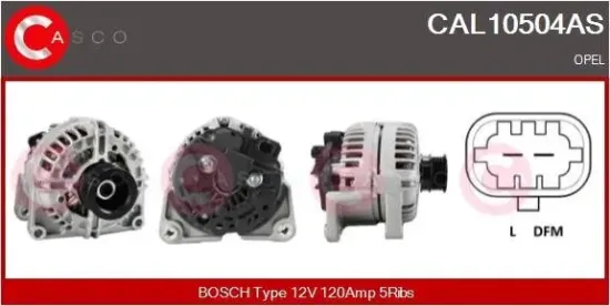 Generator 12 V CASCO CAL10504AS Bild Generator 12 V CASCO CAL10504AS