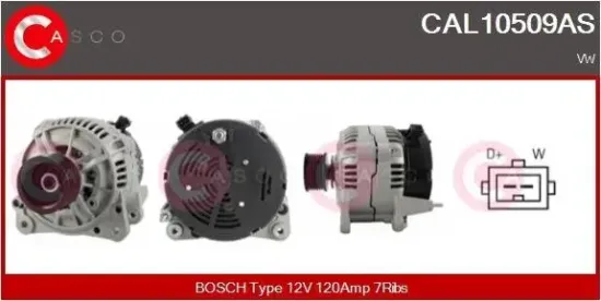 Generator 12 V CASCO CAL10509AS Bild Generator 12 V CASCO CAL10509AS