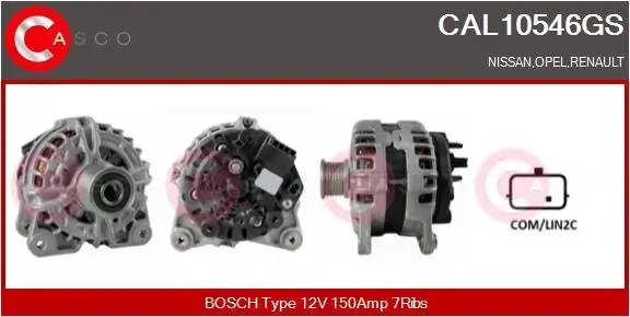 Generator 12 V CASCO CAL10546GS