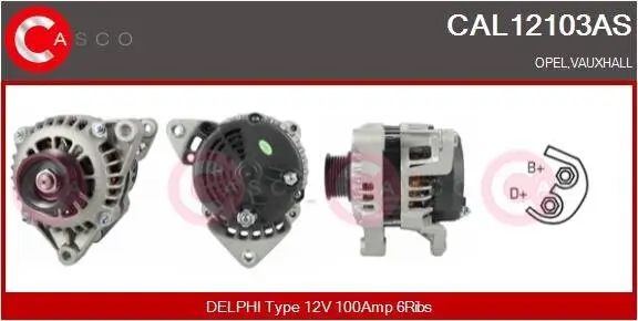 Generator 12 V CASCO CAL12103AS