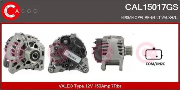 Generator 12 V CASCO CAL15017GS