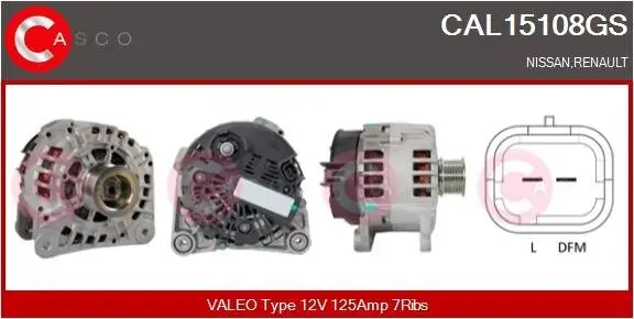 Generator 12 V CASCO CAL15108GS