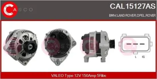 Generator 12 V CASCO CAL15127AS Bild Generator 12 V CASCO CAL15127AS