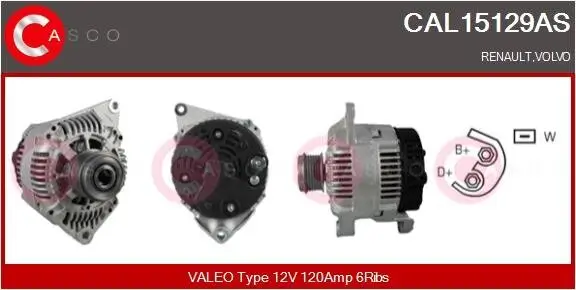 Generator 12 V CASCO CAL15129AS