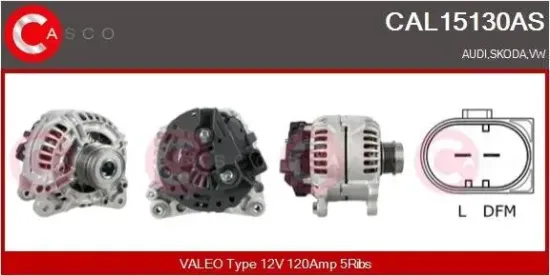 Generator 12 V CASCO CAL15130AS Bild Generator 12 V CASCO CAL15130AS