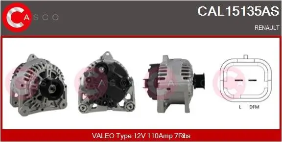 Generator 12 V CASCO CAL15135AS