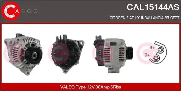 Generator 12 V CASCO CAL15144AS