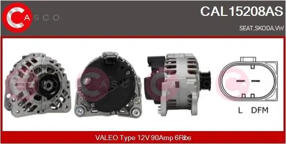 Generator 12 V CASCO CAL15208AS