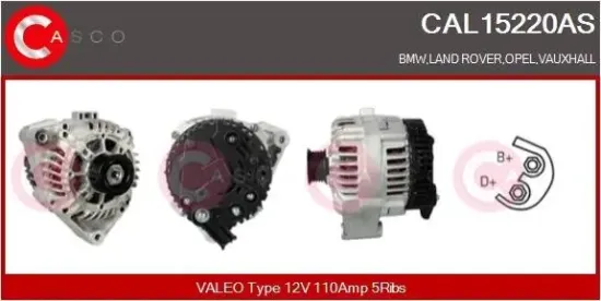 Generator 12 V CASCO CAL15220AS Bild Generator 12 V CASCO CAL15220AS