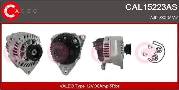 Generator 12 V CASCO CAL15223AS