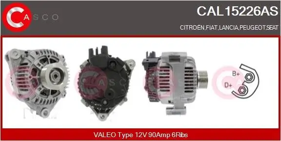 Generator 12 V CASCO CAL15226AS