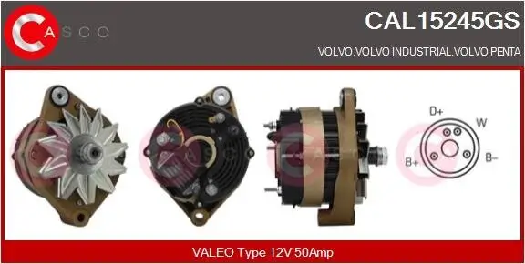 Generator 12 V CASCO CAL15245GS