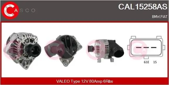 Generator 12 V CASCO CAL15258AS