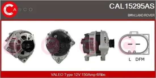 Generator 12 V CASCO CAL15295AS Bild Generator 12 V CASCO CAL15295AS