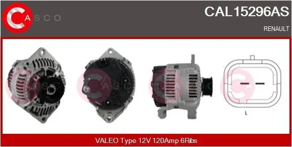 Generator 12 V CASCO CAL15296AS