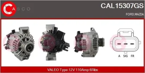 Generator 12 V CASCO CAL15307GS Bild Generator 12 V CASCO CAL15307GS